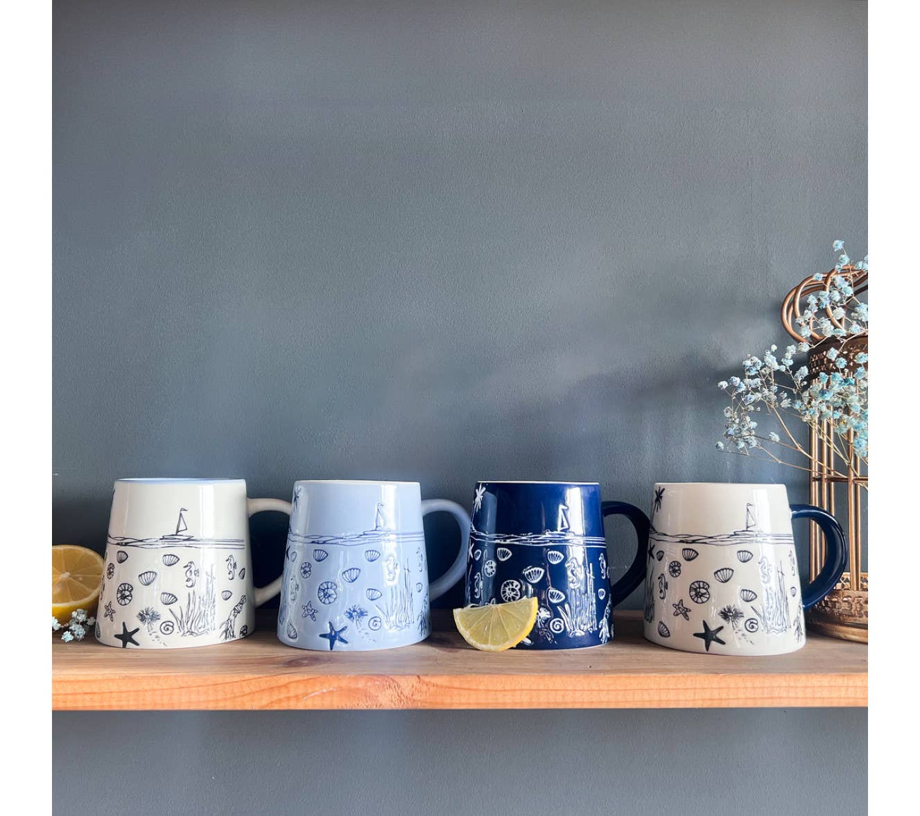 STP - Vente Tasse à café - Mug Assorti en Profonde Mer 390ml (4 designs)3