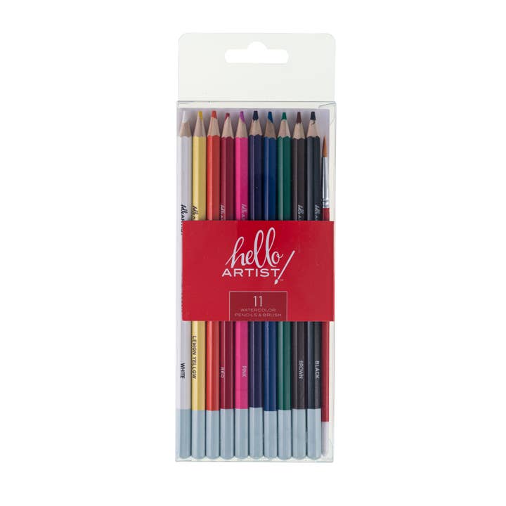 MacPherson's - Wholesale Colored Pencil - Hello, Artist! Watercolor Pencils, 11 Pieces