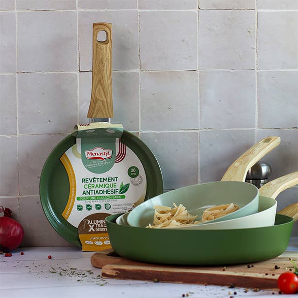 Menastyl - Wholesale Cookware Set - Set 5 pieces celadon casserole pan aluminum wok pan4