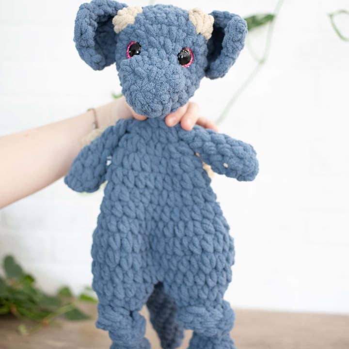 The McGarvey Workshop - Wholesale Stuffed/Plush Toy - Kids & Baby - Dragon Lovey, Crochet Stuffed Animal, Dragon Snuggler