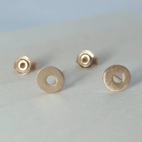 Boucles d'oreilles cercle ouvert, boucles d'oreilles rondes en argent, or ouvert pour la vente par Fragkiski Designs