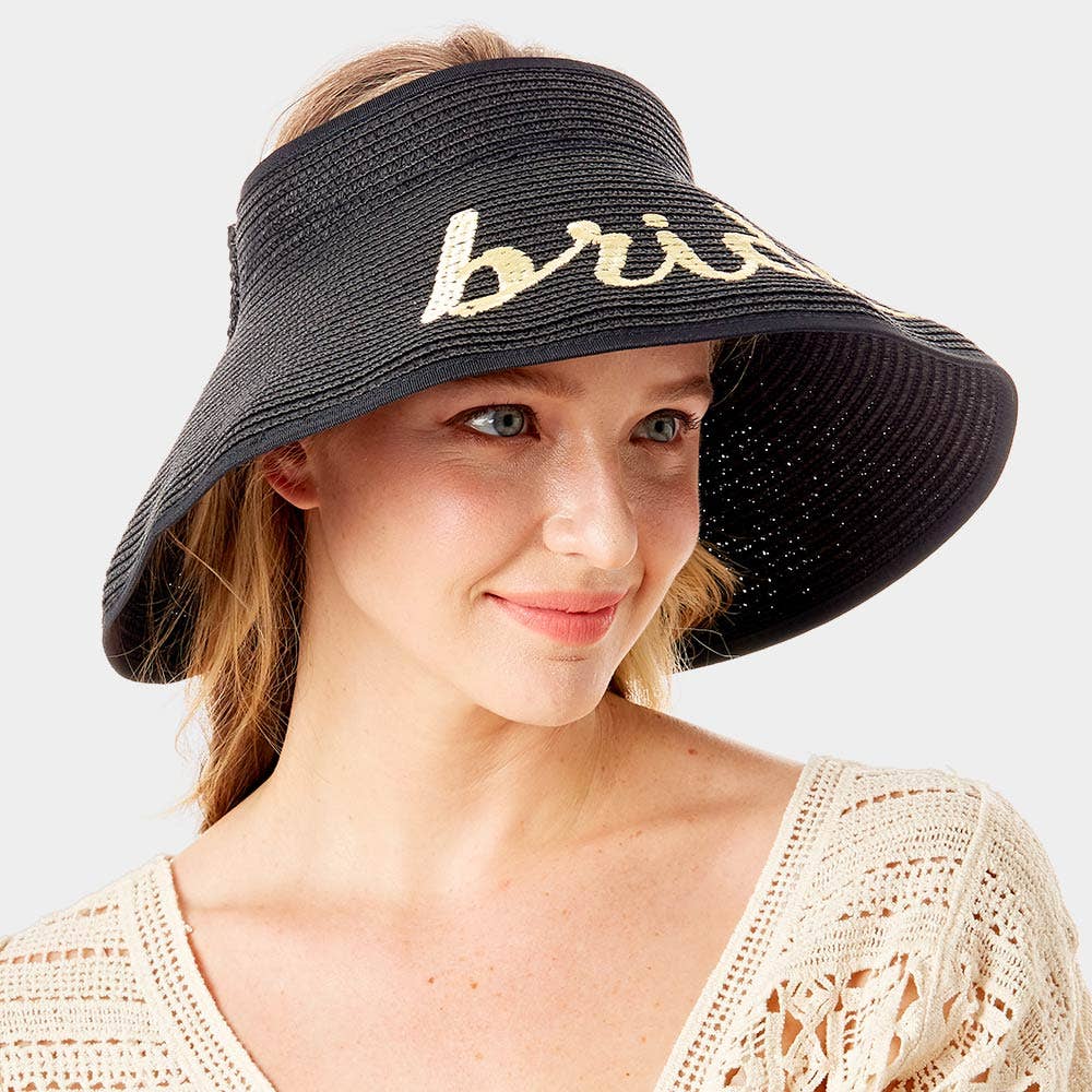 Sensibling Corp. - Vendita all'ingrosso Cappello di paglia - Donna - Cappello da sole pieghevole con visiera arrotolabile per sposa7