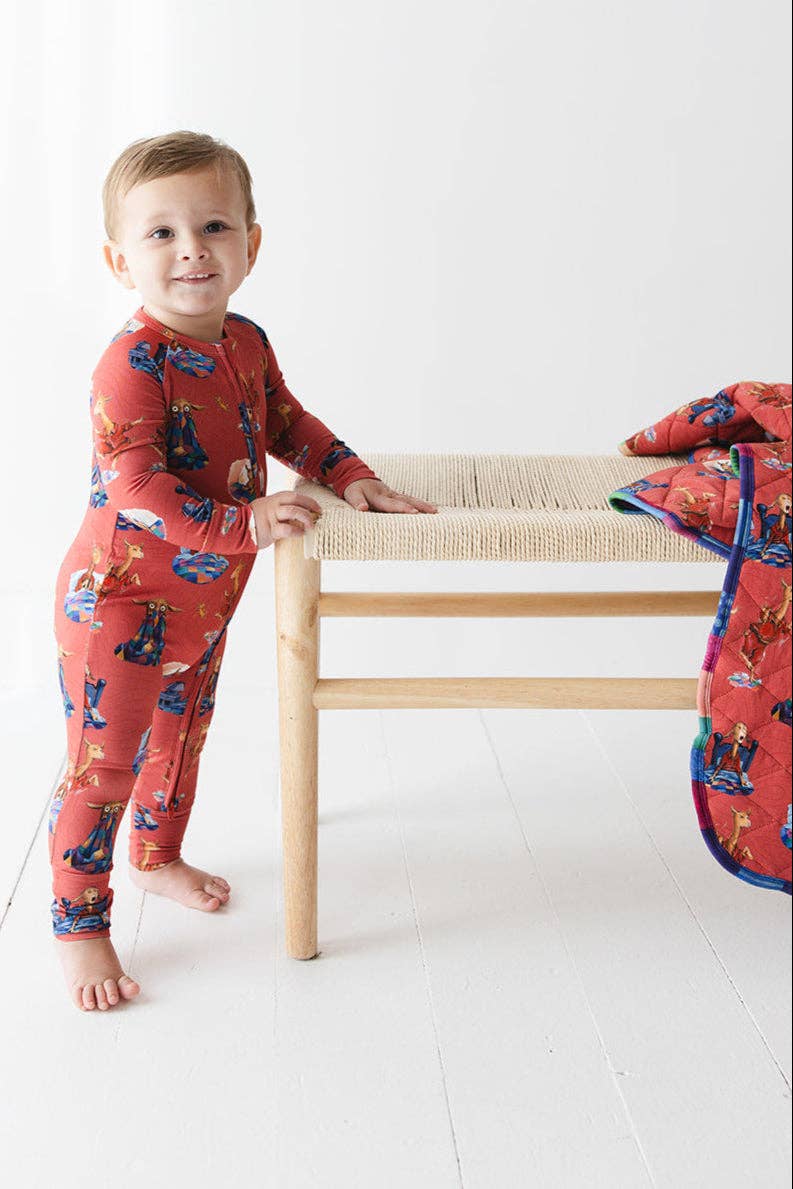 Charlie Lou Baby - Wholesale Sleepsuit - Baby - Bamboo Rompee™ | Llama Llama Red Pajama3
