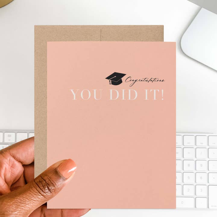 You Did It Grad Graduation Greeting Card for wholesale by Blú Rose