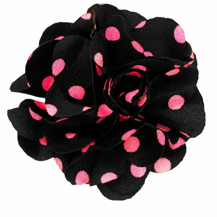 Dubal Brothers - Wholesale Lapel Pin/Button - Vittorio Vico Men's Formal Polka Dot Flower Lapel Pin: Flower Pin Suit Accessories Pins for Suit or Tuxedo by Classy Cufflinks