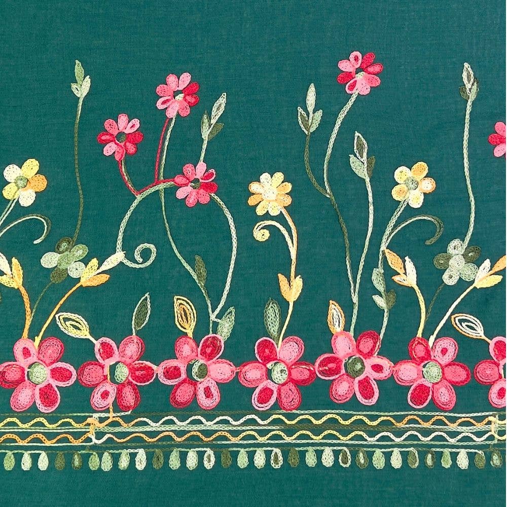 Humble Hilo – Engroshandel Tørklæde - Dame – Humble Hilo Broderet tørklæde/sjal med blomster24