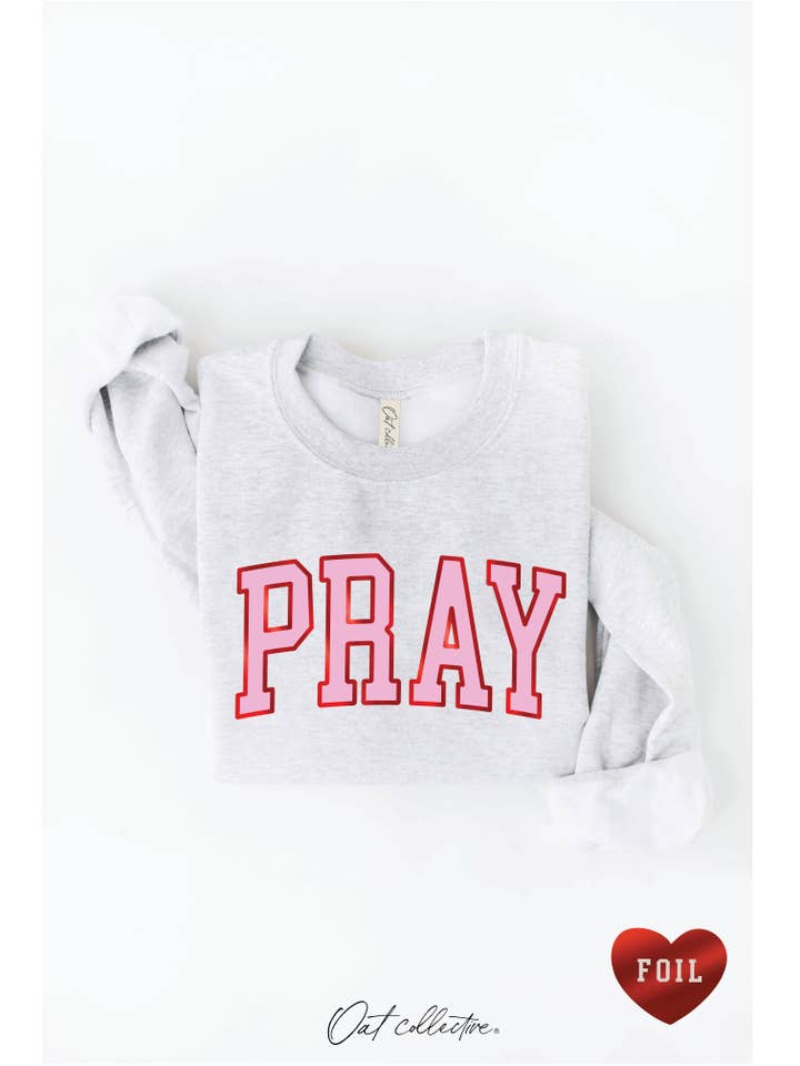 OAT COLLECTIVE - Vendita all'ingrosso Felpa stampata - Donna - Felpa con grafica PRAY FOIL15