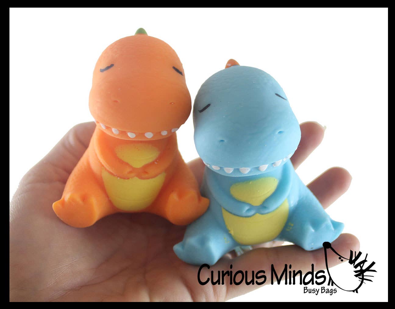 Curious Minds Toys - Wholesale Knijpbal - Kinderen en baby - 1 zachte crèmekleurige stressbal met dinosaurus gevuld met honden - Squishy Gooe12