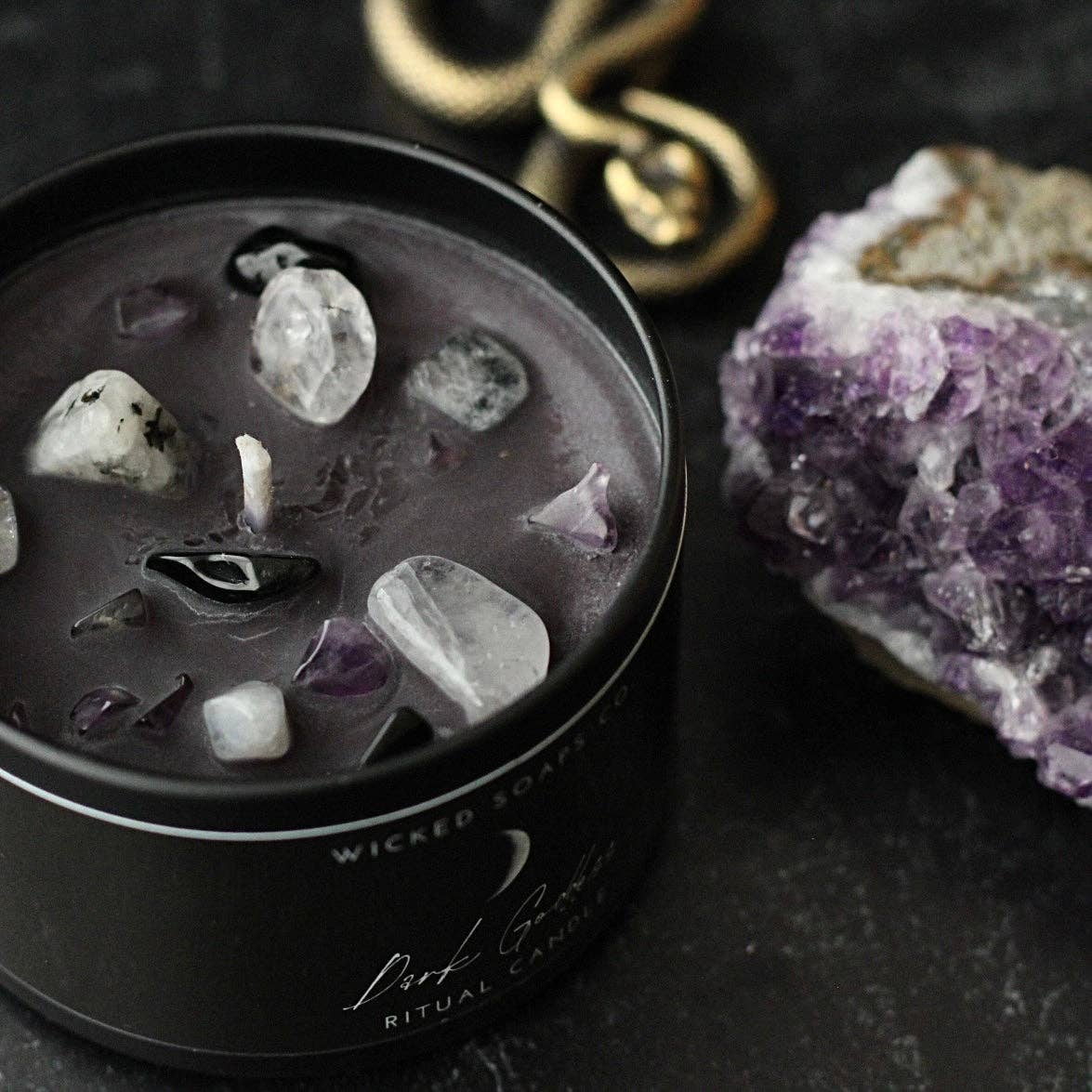 Wicked Soaps Co. - Wholesale Travel Candles - Dark Goddess Ritual Candle | Soy Wax Candle1