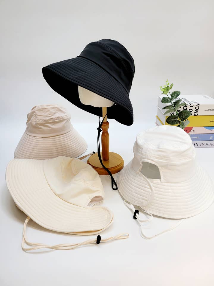 Cappello a tesa larga in cotone e poliestere resistente all'acqua, cappello da sole unisex per la vendita all'ingrosso da parte di Comfortarians