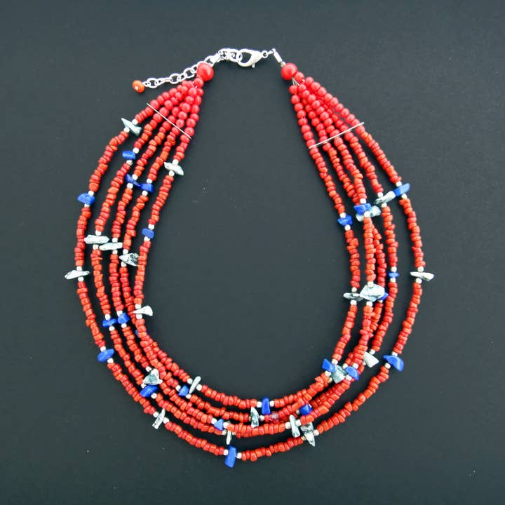 Tika - Wholesale Beaded/Pearl Necklace - Desert Journey Necklace