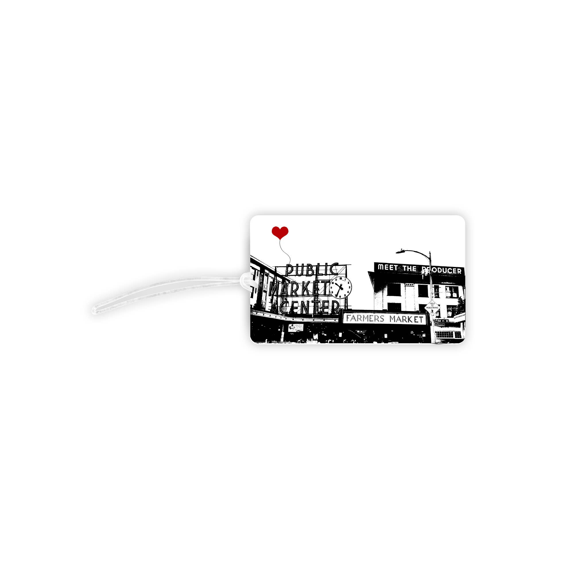 noteify - Wholesale Luggage Tag - Seattle Pike Place Market Luggage Tag0