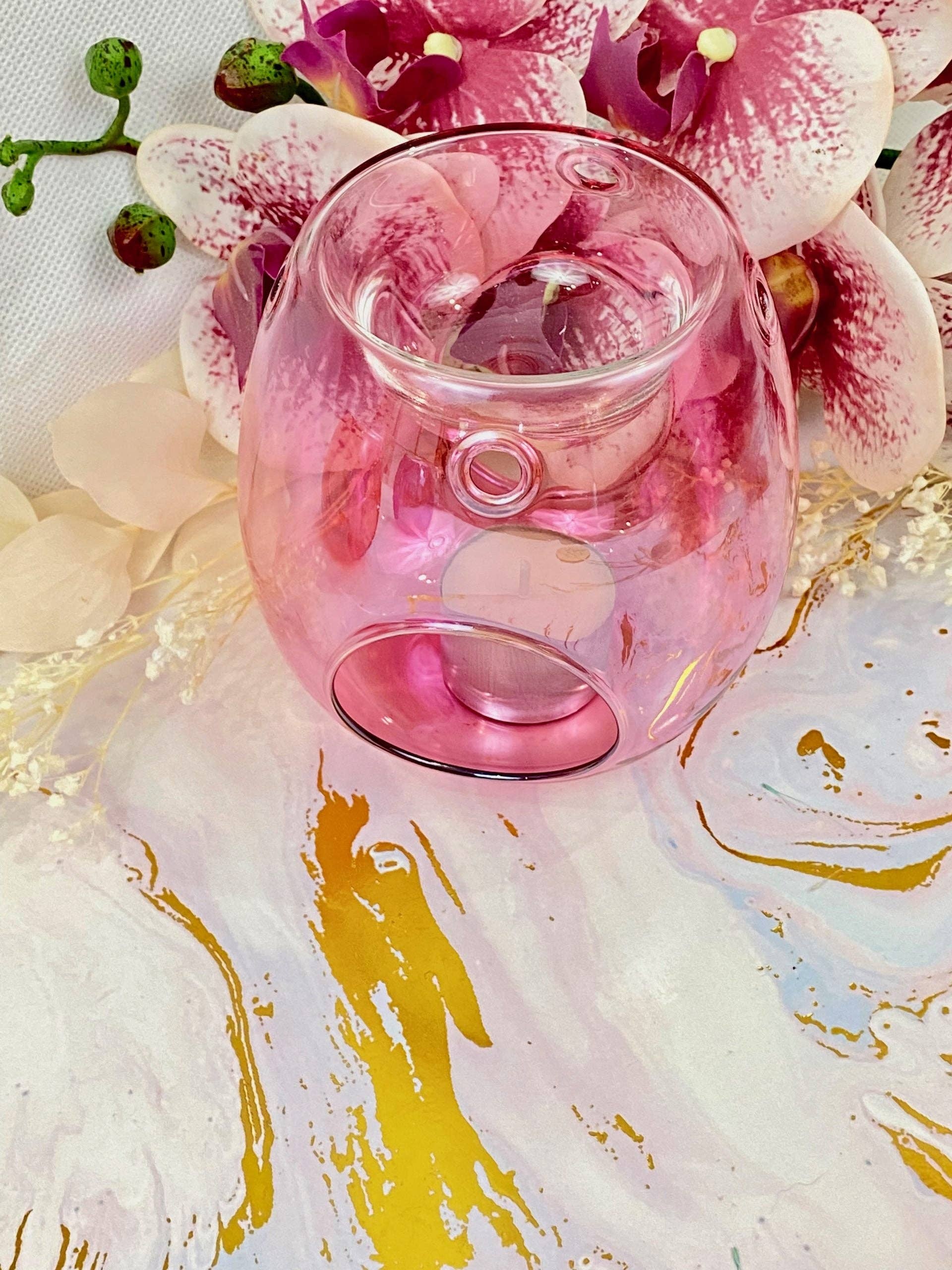 Sol Candles & Scents – wholesale Wax warmer – Pink Wax Melt Burner - Glass - Home Fragrance - Unique 3