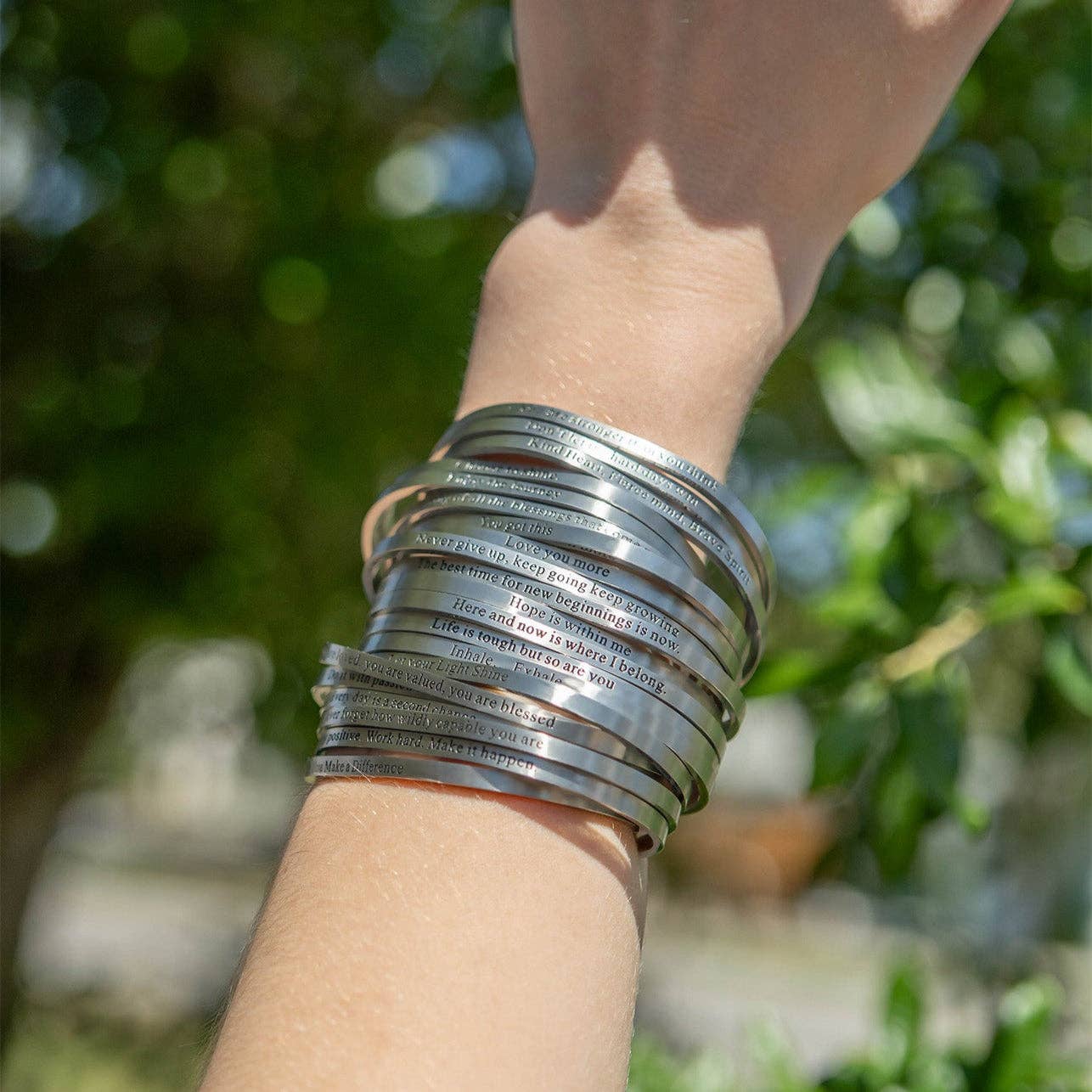 WJW - Wholesale Bangle Bracelet - 18K Gold PVD You are Loved Engraved Bangle Bracelet6