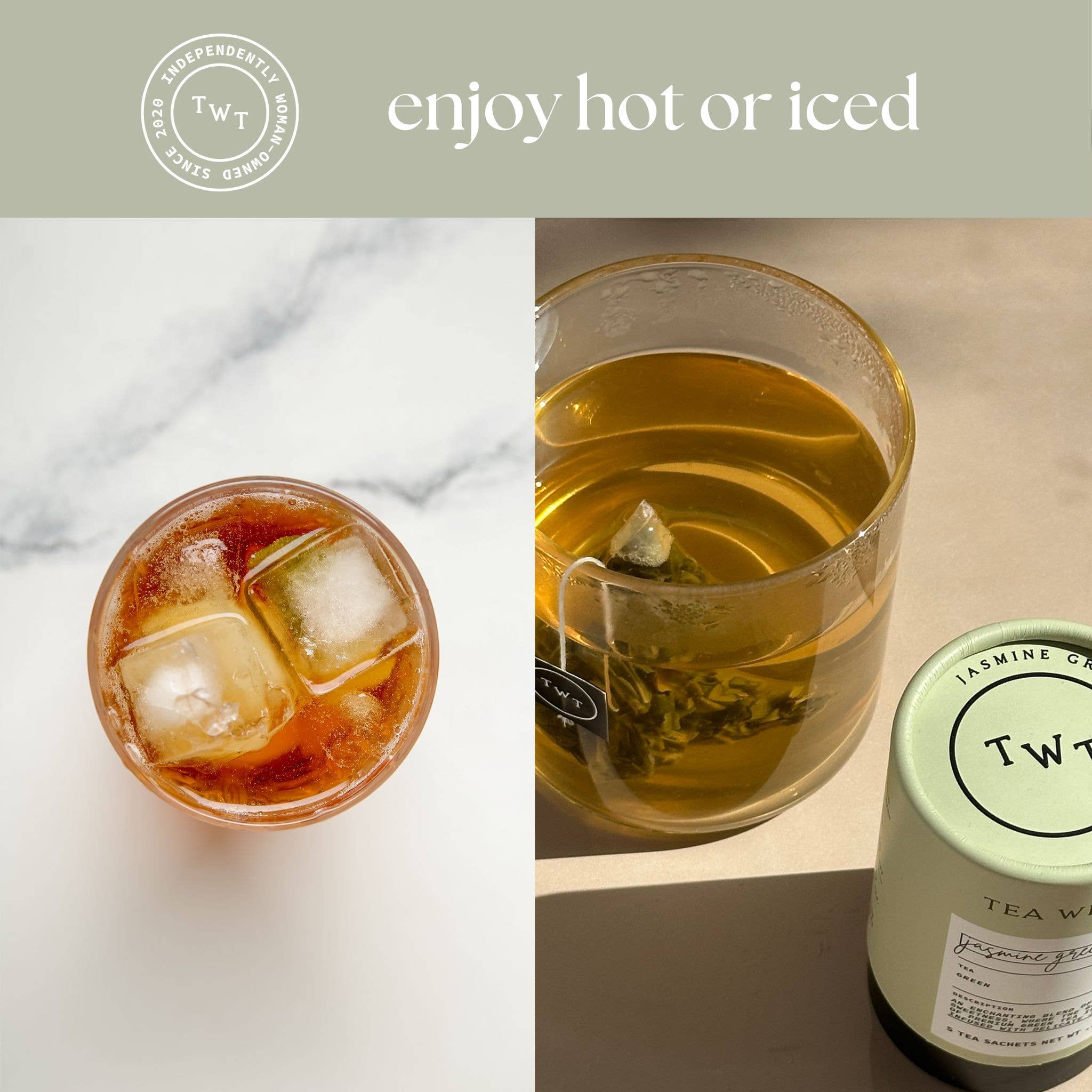 Tea with Tae - Venta al por mayor Bolsitas de té - Minitubo de té verde jazmín de regalo (5 bolsitas de té)7