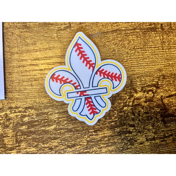 Fleur de lis de baseball dans les Cardinals de Saint-Louis - 2,2 pouces x 2,5 pouces pour la vente par Wildcard Graphic Design