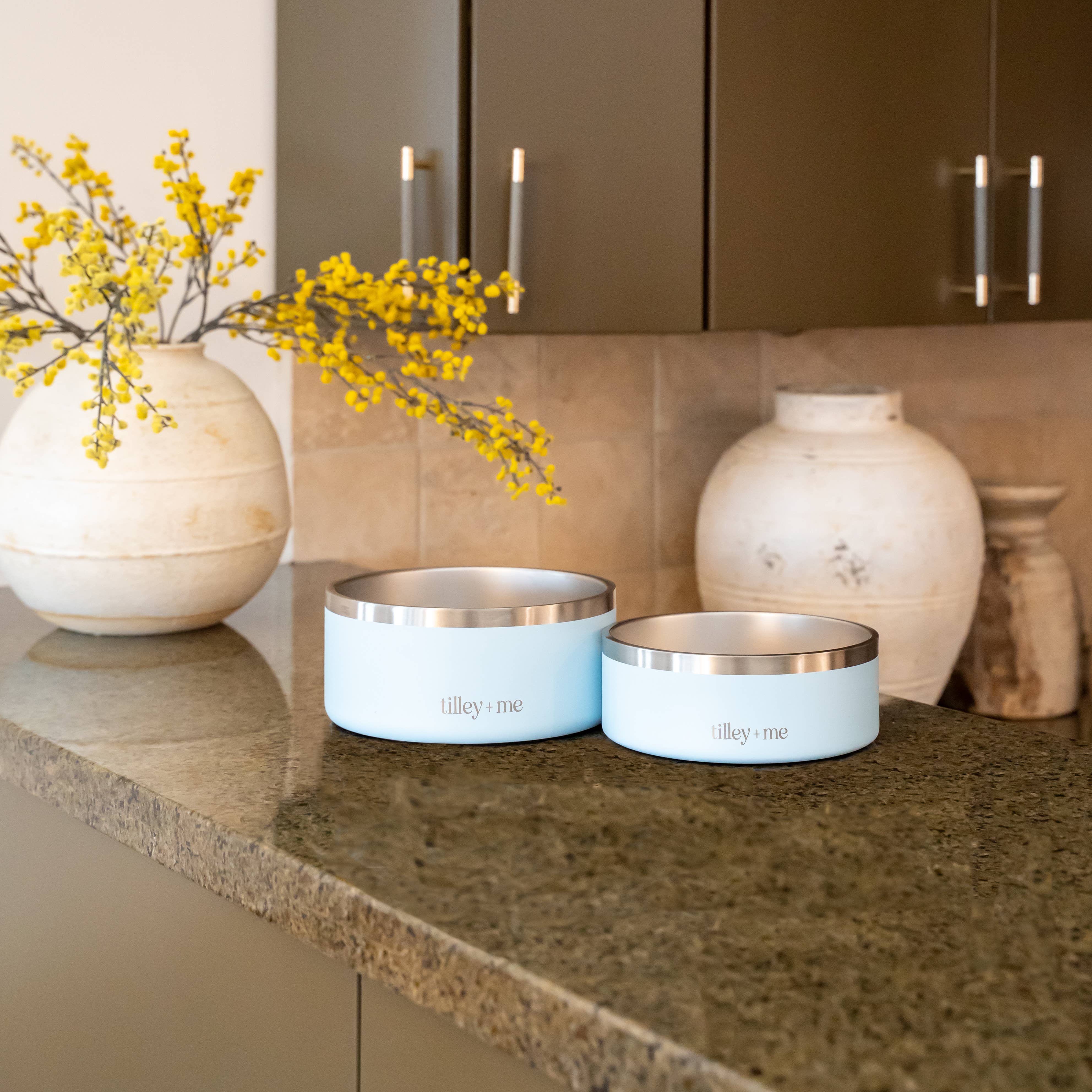 Tilley + Me - Wholesale Pet Bowl - Cat/Dog - Stainless Steel Pet Food + Water Bowl | 32oz and 64oz4