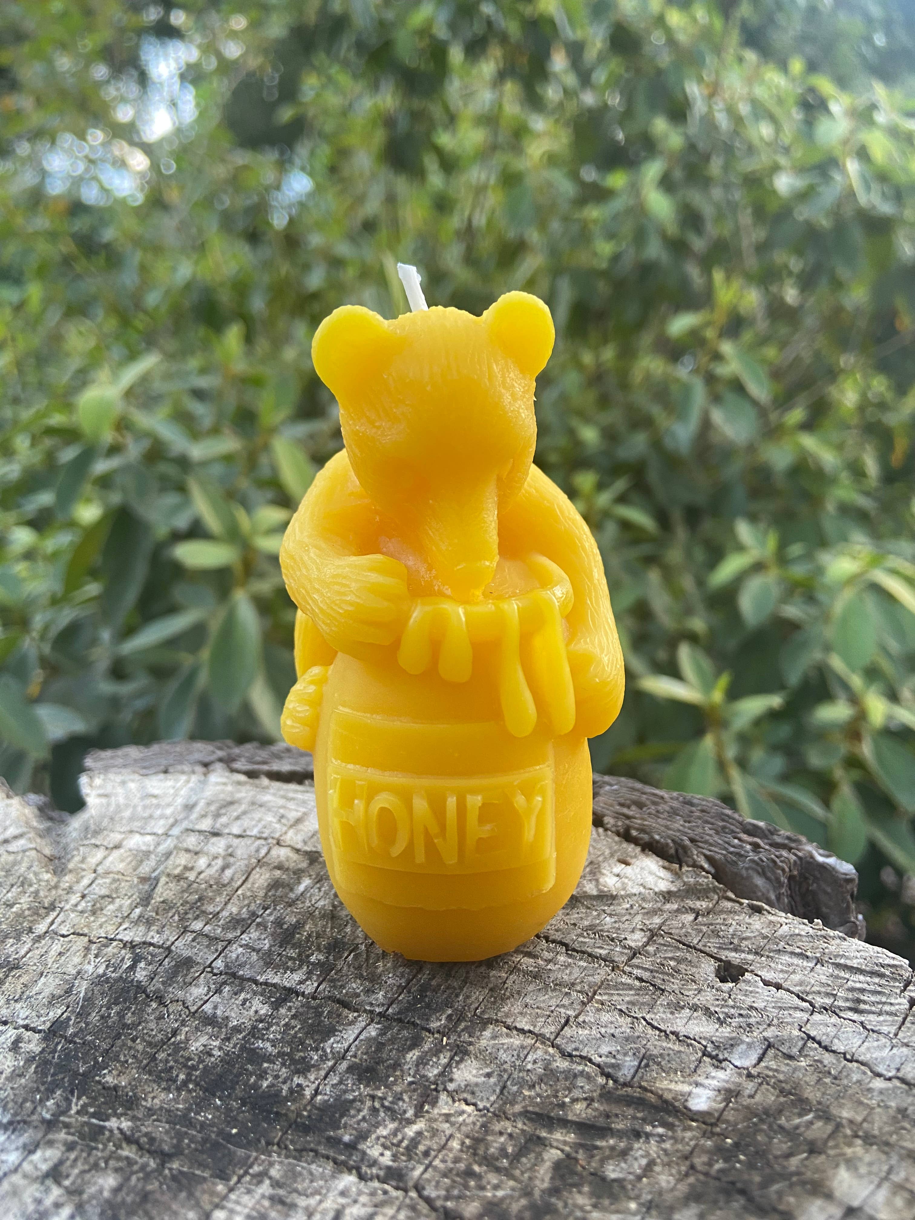Thy Will Bee Done Apiary - Wholesale Novelty Candle - Beeswax Candle, Beeswax Bear and Honey Pot Candle, Pooh Bear4