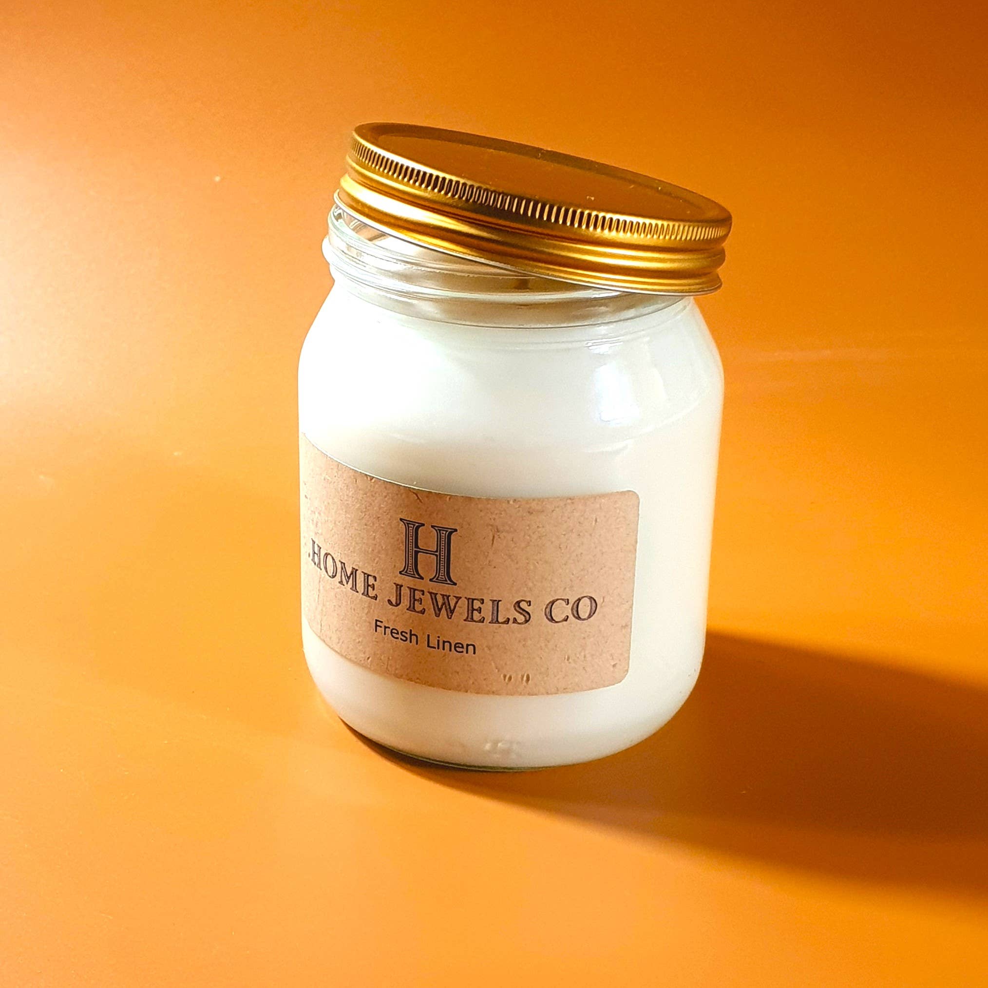 Home Jewels Co - Wholesale Jar/Filled Candle - Fresh Linen Scented Soy Candle Jars - 8oz, 12oz, 16oz 4