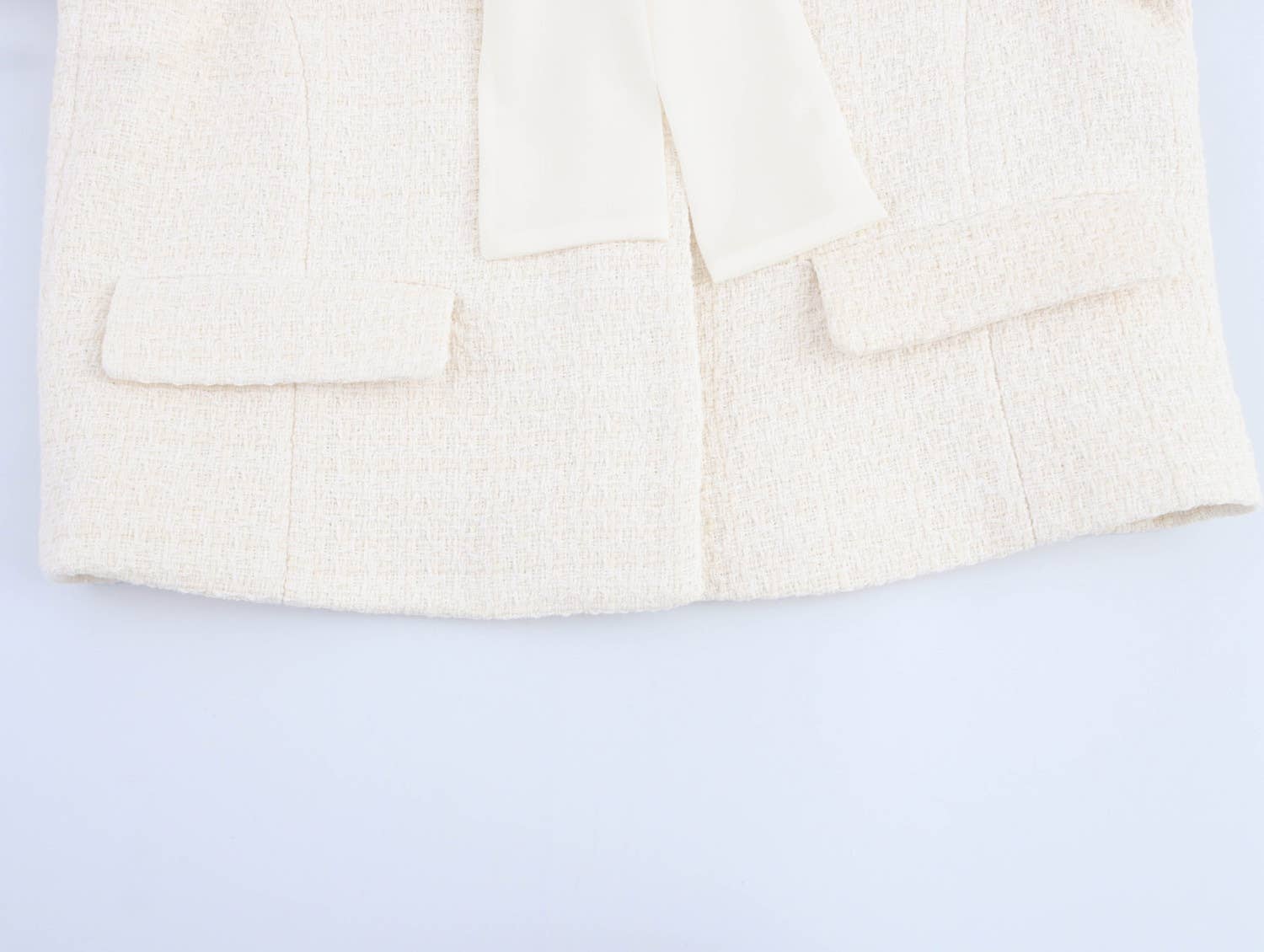 WHITE Lapel long-sleeved,bow tie lace-up suit jacket for wholesale on Faire4