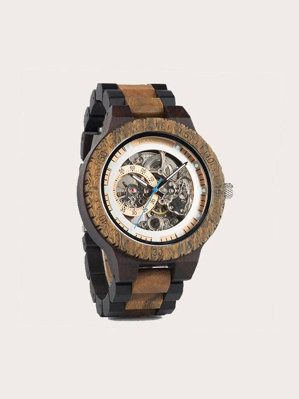 Mechanical Men's Wooden Watch - Hiba for wholesale by Wood&Chic