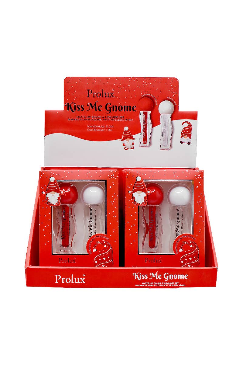 PINEAPPLE Beauty – wholesale Lip-gloss – Prolux K-304 Kiss Me Gnome Matte Color & Lip Gloss Set- 121