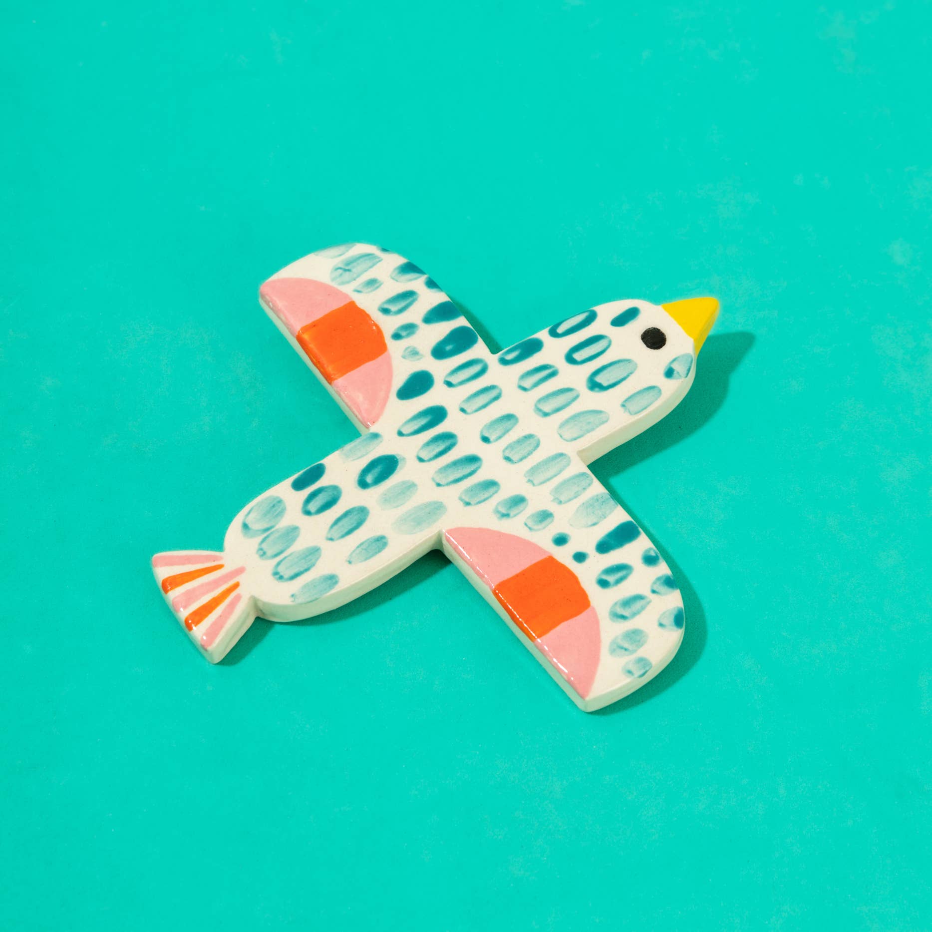 Ana Seixas - Wholesale Ornament - Bird Teal / Ceramic Hanging1