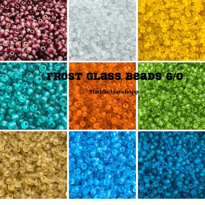 MaddieMayShop - Wholesale Beads - Frost Glass seed beads, 6/m glass beads, Seed Beads Bulk9