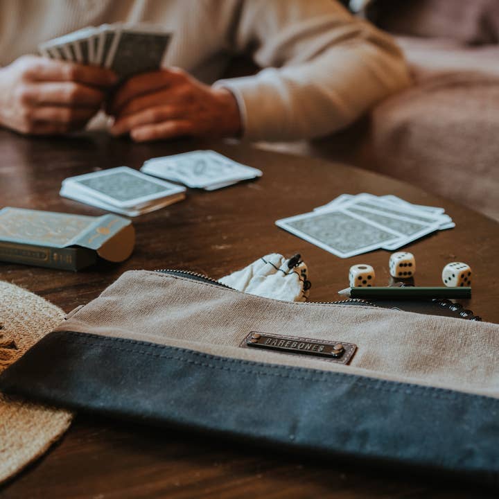 Barebones - Wholesale Pencil Case/Pouch - Neelum Zipper Pouch Bag -Waxed Canvas Bag5