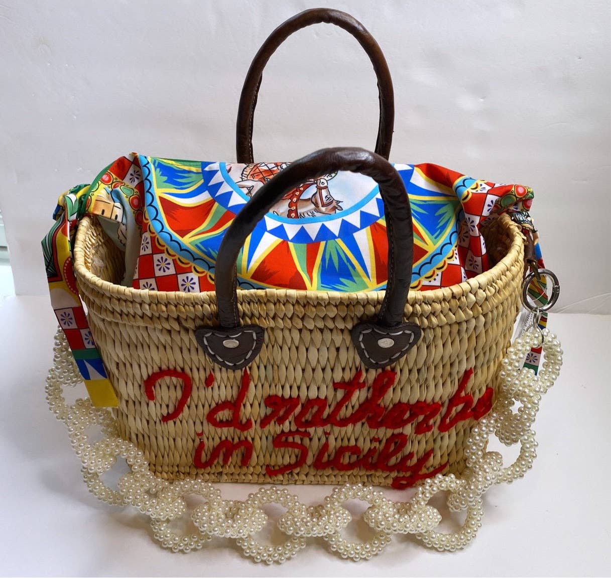 Oriana Lamarca Designs - Wholesale Tote Bag - Women's - Lilliana Sicilian Print Pochette1