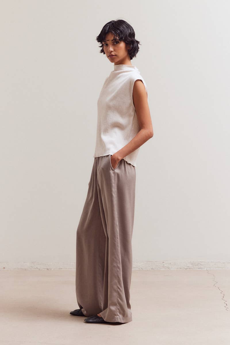 Grade & Gather - Wholesale Blouse - Women's - 42068 - CRINKLED VELVET MOCK NECK TOP16