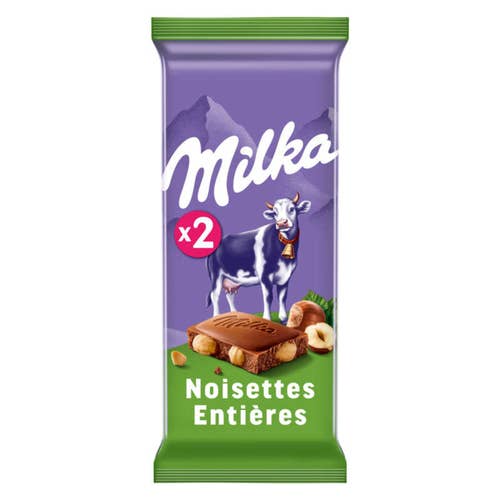 123bonbon - Vendita all'ingrosso Cioccolato - TAVOLETTA LATTE NOCCIOLA MILKA 100G