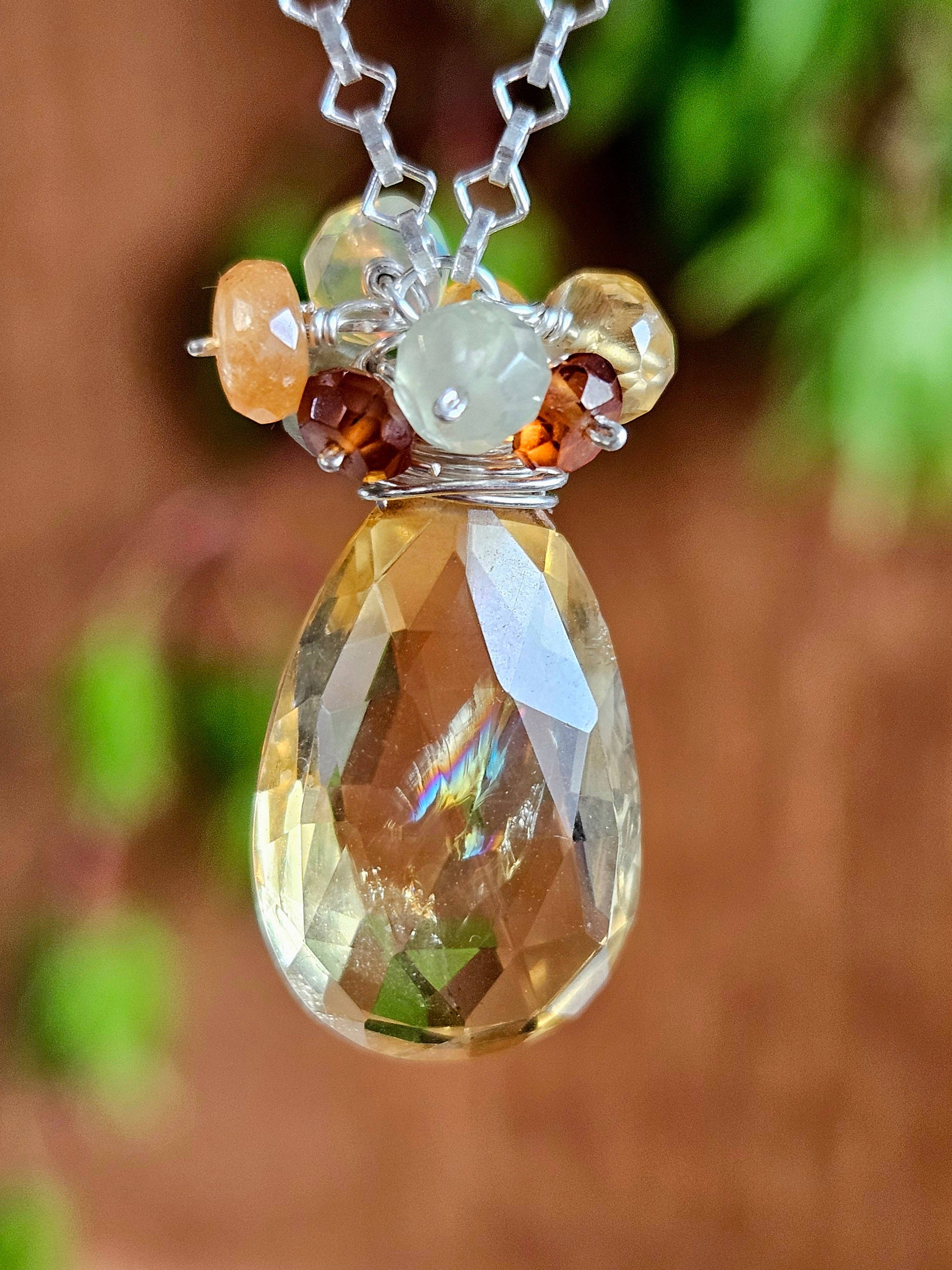 KRISTIN FORD Jewelry With Meaning - Wholesale Dangle Earrings - Citrine Ring Drop Earrings EBR38231