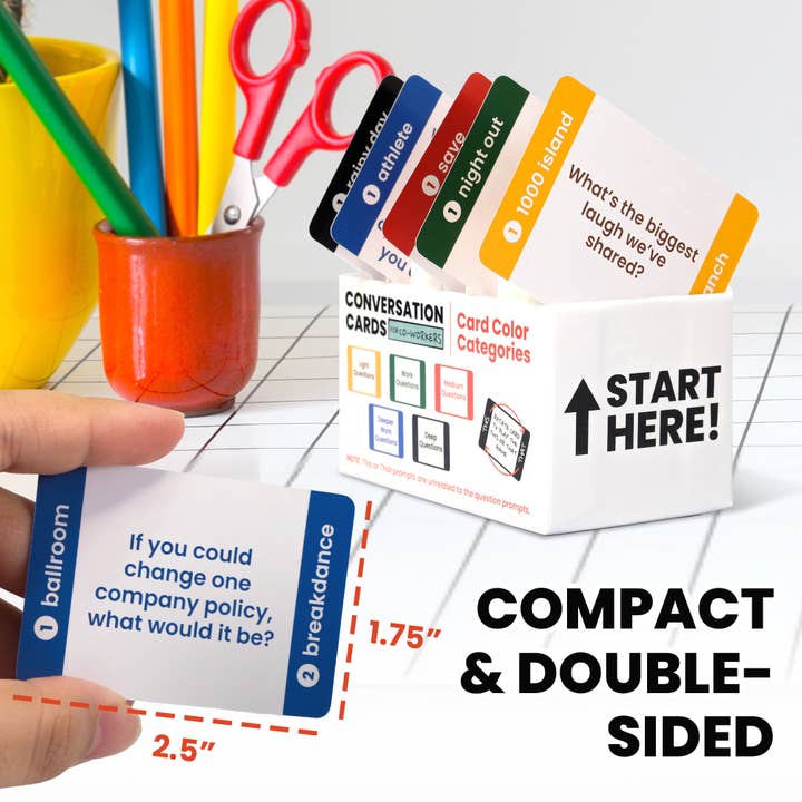 Upgraded Us - Wholesale Card Game - Conversation Cards for Coworkers - 400 Team Questions
