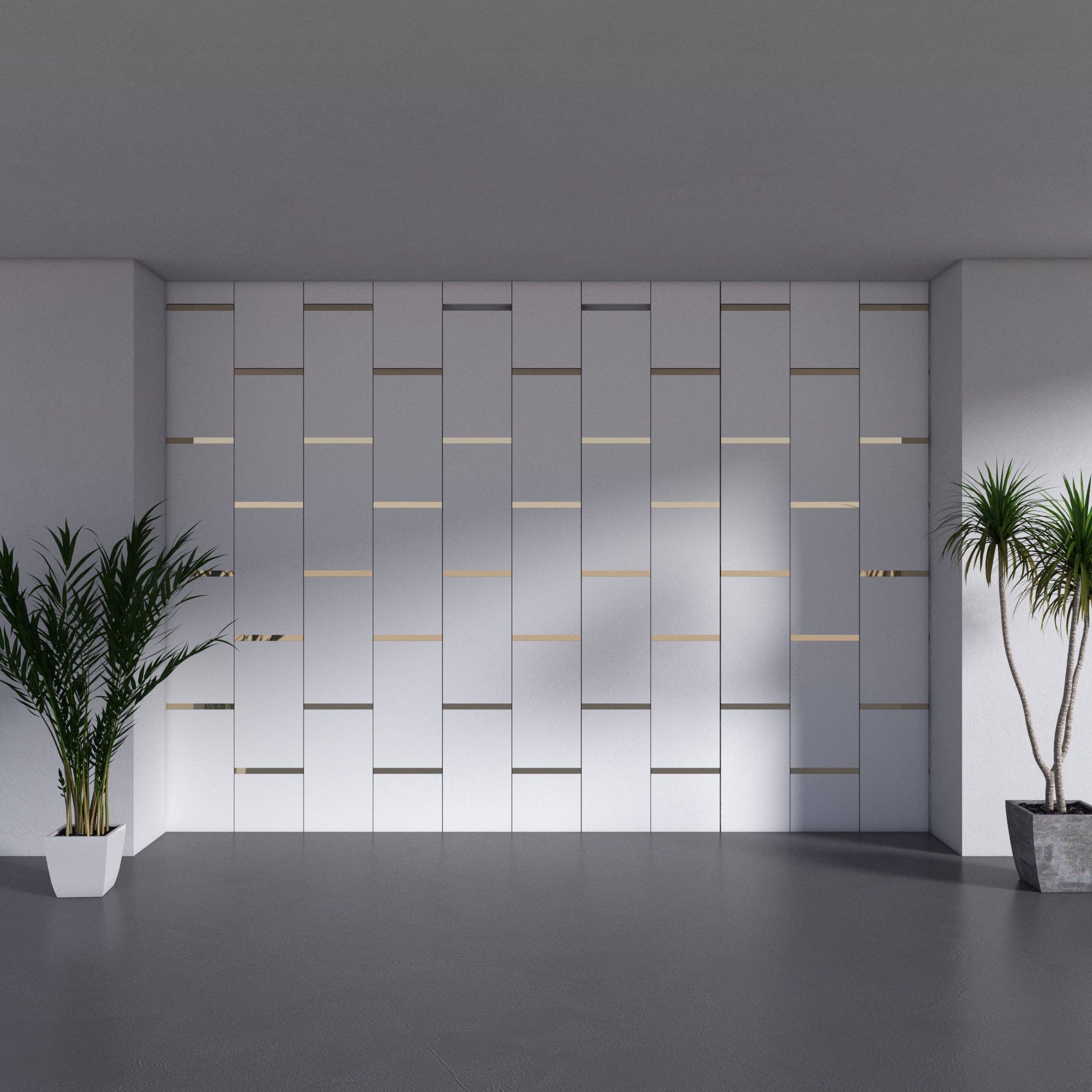 Guipp-Decor - Decoriy - Wholesale Decorative Panel - White and Gold Rectangles 3D Wall Panels1
