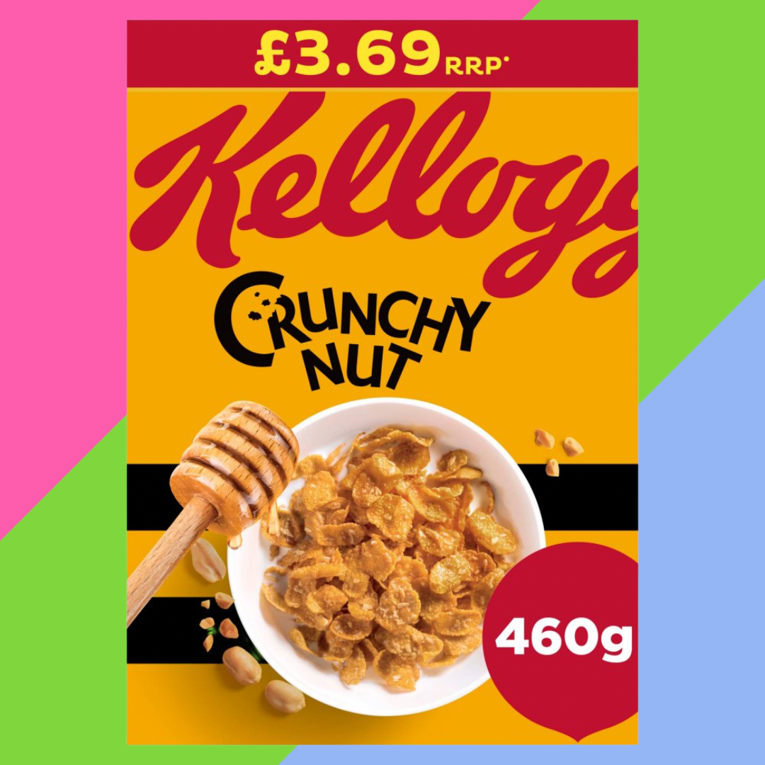 Gaffney's Sweets & Treats Wholesale - Wholesale Breakfast cereal - Kellogg's Crunchy Nut Breakfast Cereal 9x460g Boxes1