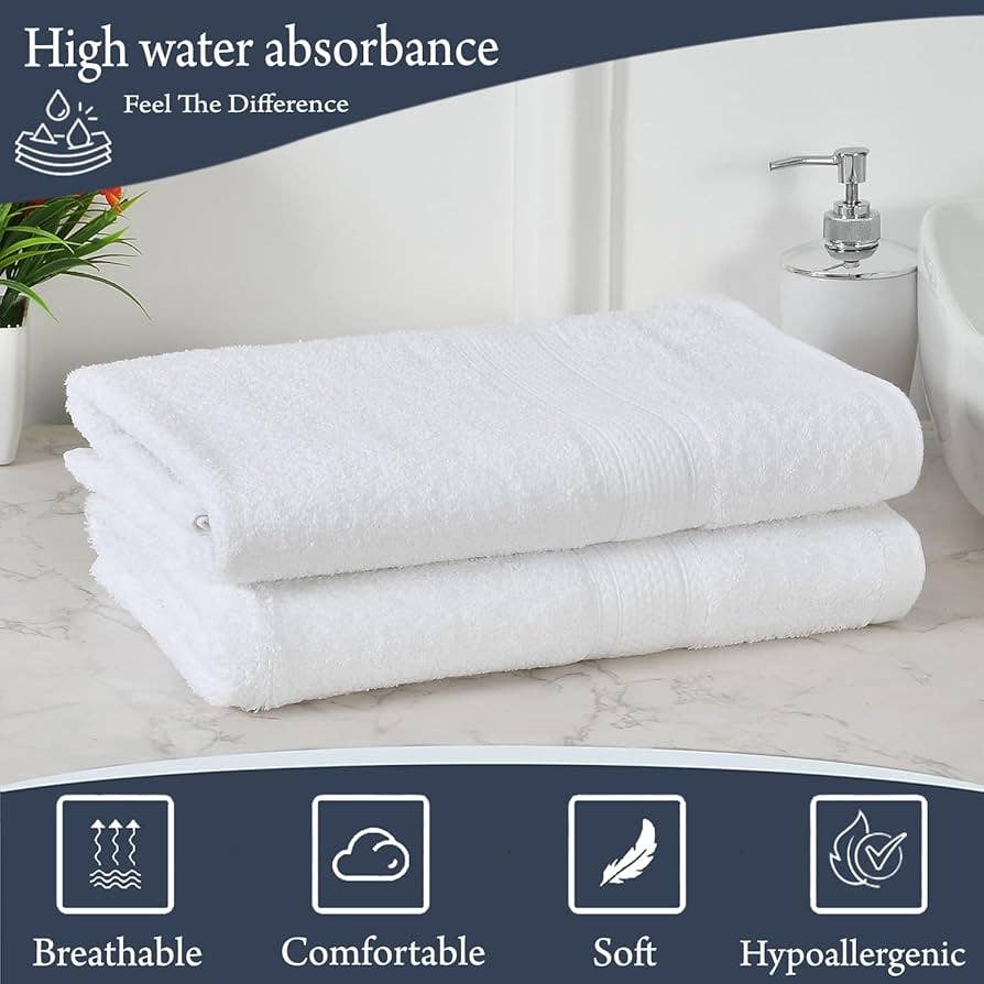 Cottonpassion_US - Wholesale Towel Set - Cotton Bath Towel 12 Pack 430GSM Salon Hand Towel Soft White6