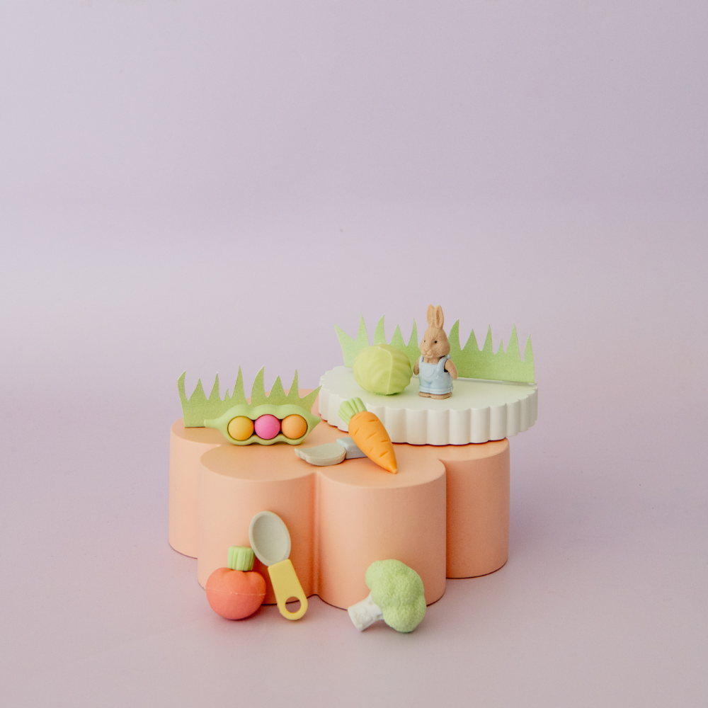 Jollity & Co. + Daydream Society – wholesale Eraser – Child – Bunnies In The Garden Eraser Set1