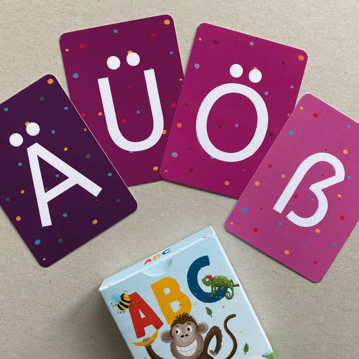 Rüsselfuchs - Wholesale Learning Cards - Kids & Baby - ABC card set with 30 letter cards and 10 number cards8