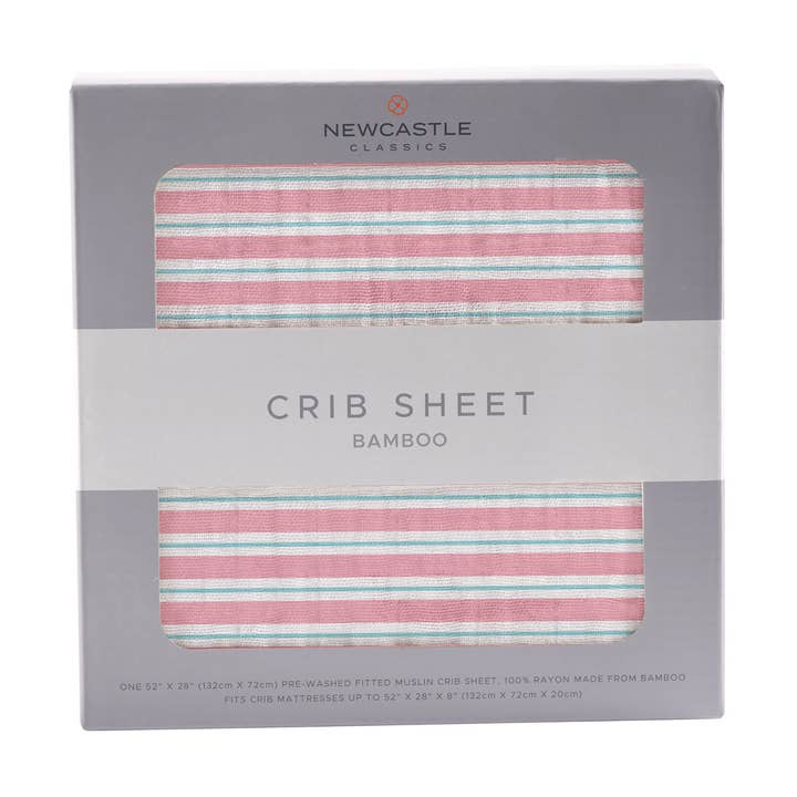 Newcastle Classics - Wholesale Cot/Crib Sheets - Candy Stripe Crib Sheet0