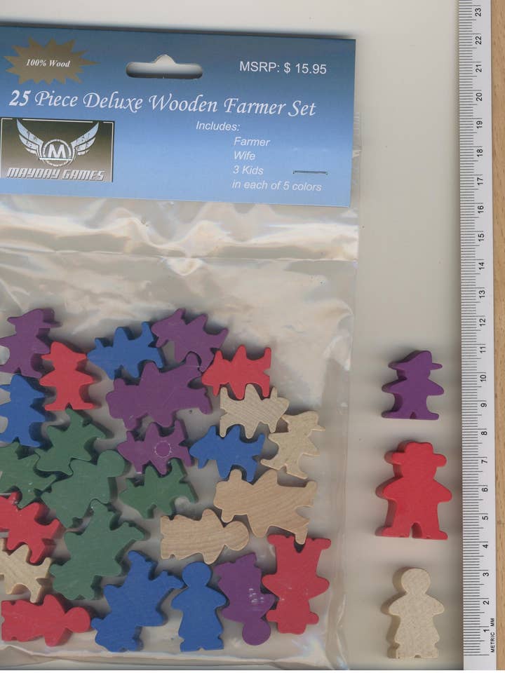Deluxe Wooden Farmer Set (25 Farmers) for wholesale by Mayday Games