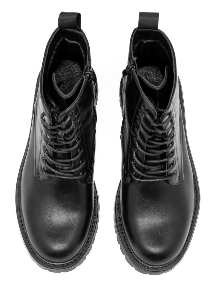 C'M PARIS - Wholesale Combat/Military Boots - Women's - Lace-Up Combat Boot with Lug Sole 92662