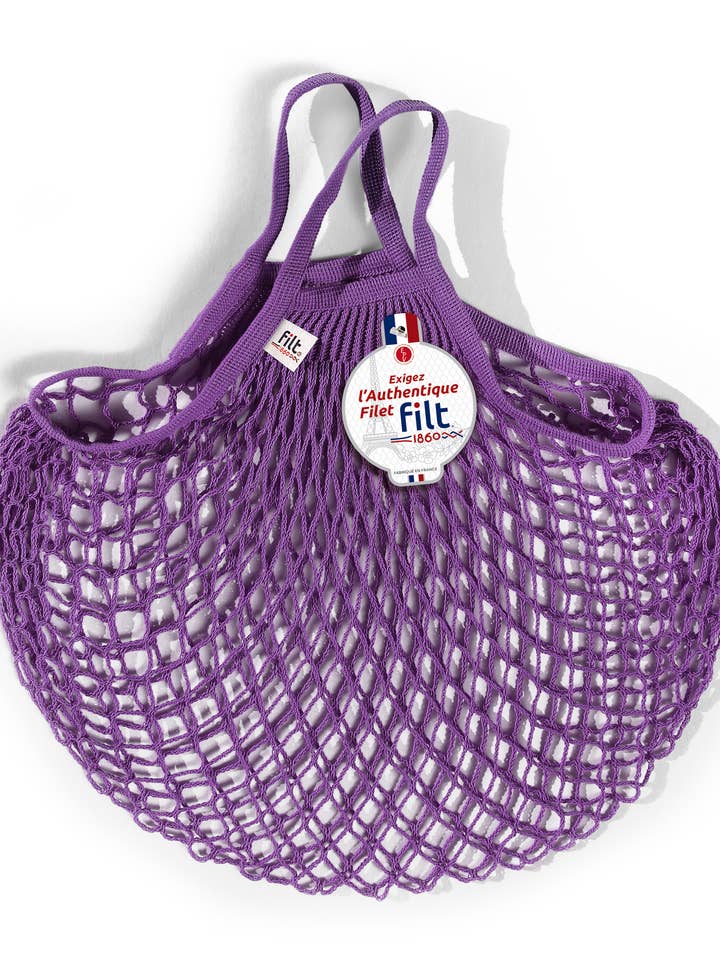 Filet à provisions Violet standard petites poignées pour la vente par Filt1860