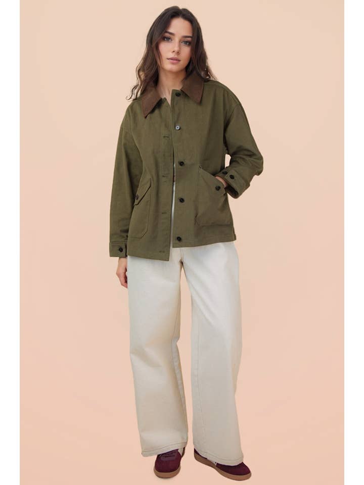 VERY J - Wholesale Jacket - Women's - NJ90408-Oversized Casual Barn Jacket6