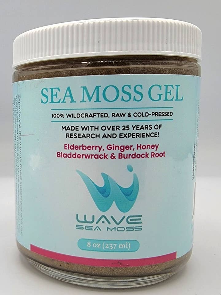 WAVE Sea Moss Elderberry Blend 8 oz. for wholesale by Wave Sea Moss