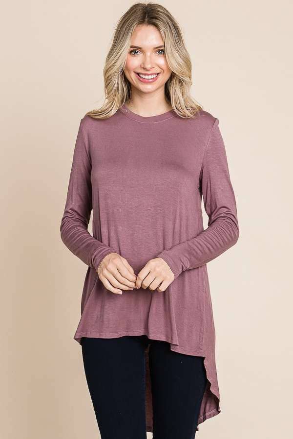 Culture Code - Wholesale Tunic - Women's - CAD1198L - CREW NECK SHIRRING BACK LSLV DRESS16