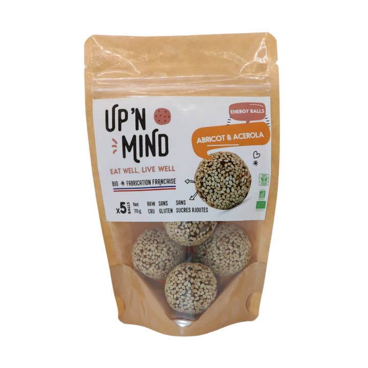 Energy Balls Aprikose & Acerola – 5er Pack für den Großhandel von Up 'N Mind