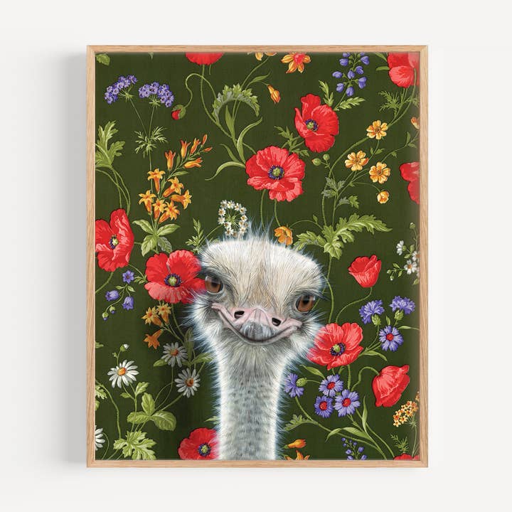 Ostrich - Fine Art Print for wholesale by Emily Uchytil