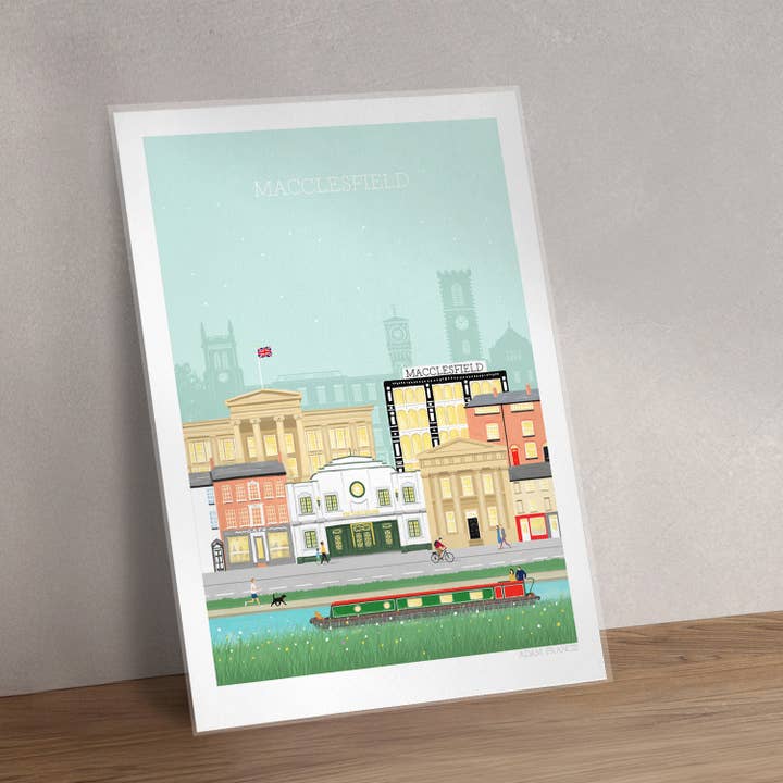 Macclesfield Art print for wholesale by Adam Francis Illustrator