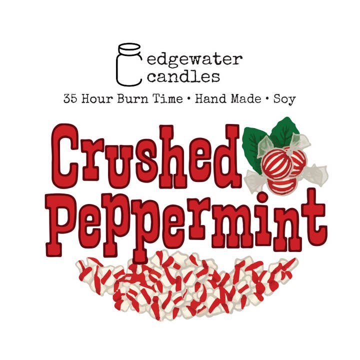 Edgewater Candles - Wholesale Travel Candles - Travel Tin - Crushed Peppermint2